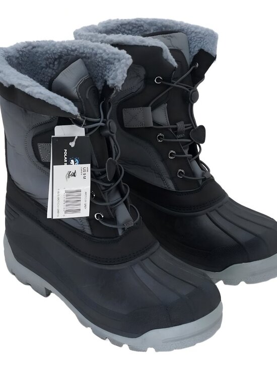 Polar Range Men\'s Arctic Waterproof Faux-Fur Winter Boots Grey Size 9 main image 2